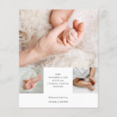 Budget Elegant Script Photo Birth Notice (Achterkant)