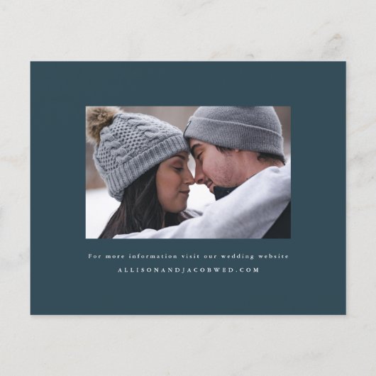 Budget Elegant Script Photo Save the Date (Achterkant)