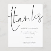 Budget Elegant Script Photo Weddenschap Bedankt (Voorkant)