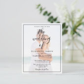 Budget Elegant Script Photo Wedding Invitation (Staand voorkant)