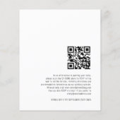 Budget Elegant Script QR Code Weddenschap RSVP (Achterkant)