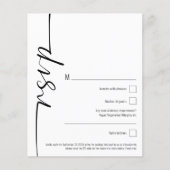 Budget Elegant Script QR Code Weddenschap RSVP (Voorkant)