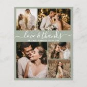 Budget Elegant Script Sage Photo Weddenschap Bedan Flyer (Voorkant)