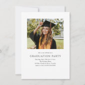 Budget Elegant Script Twee foto afstudeerfeest Kaart (Achterkant)