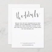 Budget Elegant Script Weddenschap Details Enclosur (Voorkant / Achterkant)
