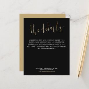 Budget Elegant Script Weddenschap Details Gold Bla
