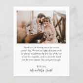 Budget Elegant Script Wedding Collage Dank u Flyer (Achterkant)