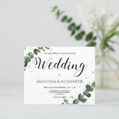 BUDGET/Elegant simpele trouwuitnodiging. (Staand voorkant)