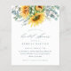 Budget Elegant Sunflower Bridal Shower Invitation (Voorkant)