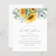 Budget Elegant Sunflower Bridal Shower Invitation (Voorkant / Achterkant)