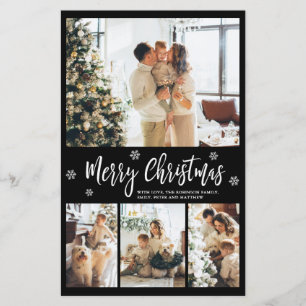 Budget Elegant Typografie Collage Kerstpapier
