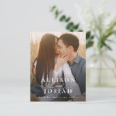 Budget Elegant Typografie Foto Weddenschap Save th (Staand voorkant)