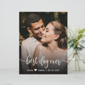 Budget Elegant Weddenschap Foto Hartelijk dank (Staand voorkant)