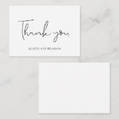 BUDGET Elegant Weddenschap Klein Dank je Notitiekaartje (Voorkant / Achterkant)