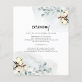 Budget/Elegant Wedding Details Card. Flyer (Achterkant)