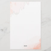 Budget Elegant Wedding Icons Itinerary Programme Briefpapier (Achterkant)