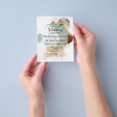 Budget Elegant Wedding Invitation. Flyer (Hand)