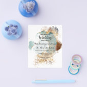 Budget Elegant Wedding Invitation. Flyer (Enkel)