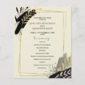 Budget Elegant Wedding Program card. Flyer (Voorkant)