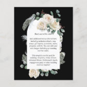 BUDGET Elegant White Roses Arch Wedding Invite Flyer (Achterkant)