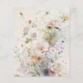 Budget Elegant Wildflower Baby shower Invitation (Achterkant)