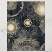 Budget Elegant Zilver Goud Celestiaal Huwelijk Flyer (Achterkant)