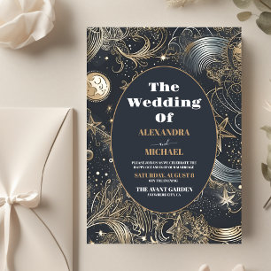 Budget Elegant Zilver Goud Hemels Huwelijk Flyer