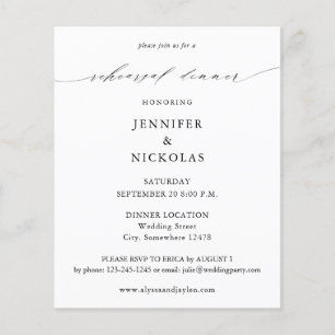 Budget Elegant Zwart & Wit Oefendiner Flyer