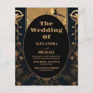 Budget Elegante Art Deco Peacocks Bruiloft