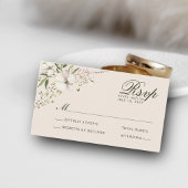 BUDGET Elegante Bloem Waterverf Foto RSVP Informatiekaartje