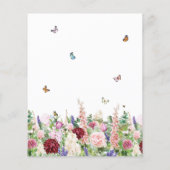 Budget Elegante Bloemen Koppels Douche Uitnodiging (Achterkant)