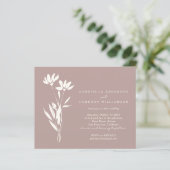 Budget Elegante Bloemstof Dusty Mauve bruiloft Uit (Staand voorkant)