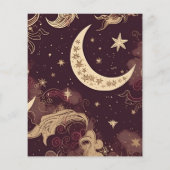 Budget Elegante Bourgondische Gouden Hemelbruiloft (Achterkant)