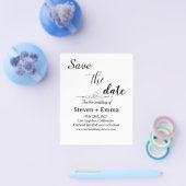 Budget elegante bruiloft Save the Date briefpapier Flyer (Enkel)