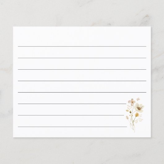 Budget Elegante Datum Nacht Ideeën Wildbloemen Blo (Achterkant)