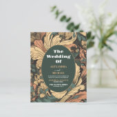 Budget Elegante Floral Art Nouveau Bruiloft (Staand voorkant)