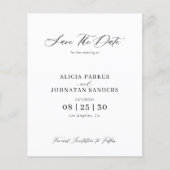 Budget elegante foto QR code bruiloft bewaar de da (Voorkant)