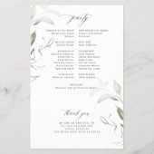 Budget elegante groen laat trouwprogramma flyer (Achterkant)