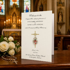 Budget Elegante Katholieke Huwelijksprogramma Brie Briefpapier