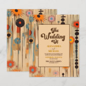 Budget Elegante Mid Century Bloemenbruiloft (Voorkant / Achterkant)