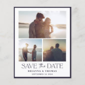 Budget Elegante moderne foto bruiloft Save the Dat (Voorkant)