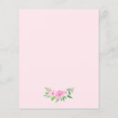 BUDGET Elephant Baby Sprinkle Floral Invitation (Achterkant)