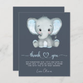 BUDGET Elephant Boy Baby shower Dank je wel (Voorkant / Achterkant)