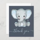 BUDGET Elephant Boy Baby shower Dank je wel (Voorkant / Achterkant)
