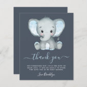 BUDGET Elephant Boy Baby shower Dank je wel (Voorkant / Achterkant)