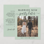 Budget Elopement Foto Sage Wedding Announding (Voorkant / Achterkant)