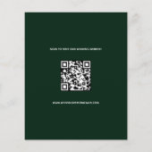 Budget emerald foto qr code bruiloft Save the Date (Achterkant)