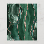 Budget Emerald Green Agate Roos Gold Save the Date (Achterkant)