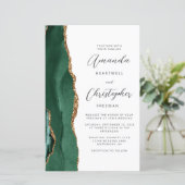 Budget Emerald Green Gold Agate Wedding (Staand voorkant)
