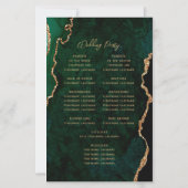 Budget Emerald Green Gold Agate Wedding Program (Achterkant)